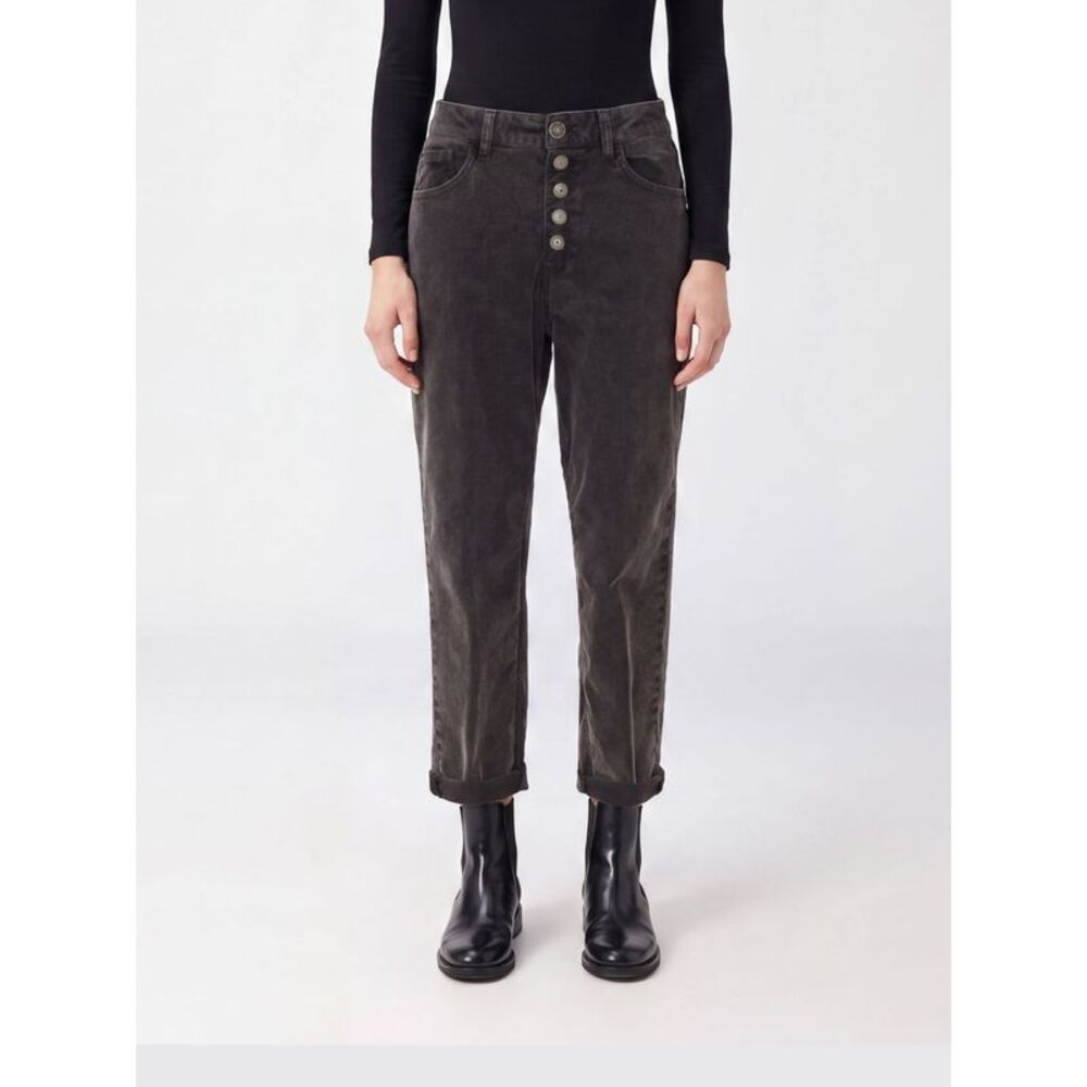 Dondup Women Dondup Cropped Jeans In Recycled Cotton Denim With Mid-Rise Waist